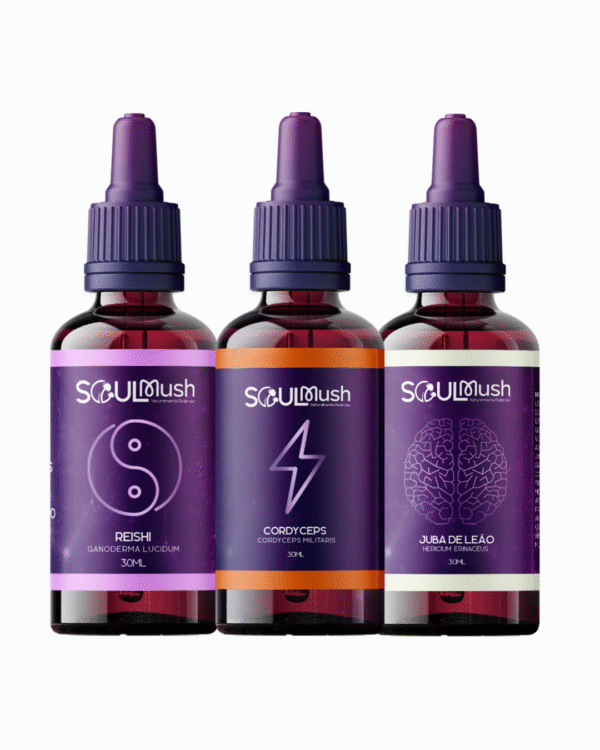 Kit 3 unidades de 30ml - Cordyceps + Juba de Leão + Reishi