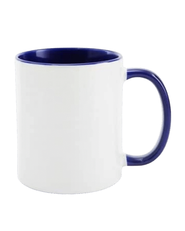 Caneca para Sublimação Alça e Interior Azul Escuro 2