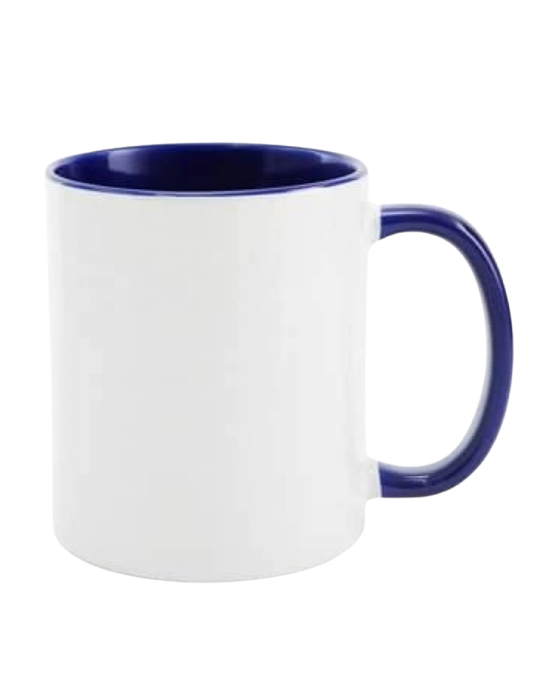 Caneca para Sublimação Alça e Interior Azul Escuro 2