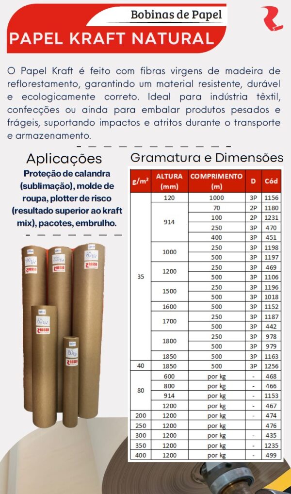 Papel Kraft Natural - Imagem 2