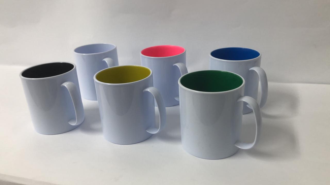 Caneca Polímero interior colorido