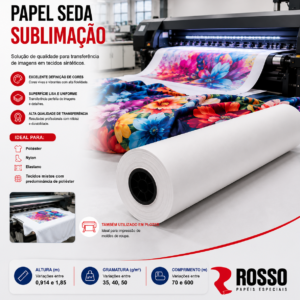Papel Seda (monolúcido) Sublimação