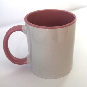 Caneca Cerâmica alça e  interior colorido