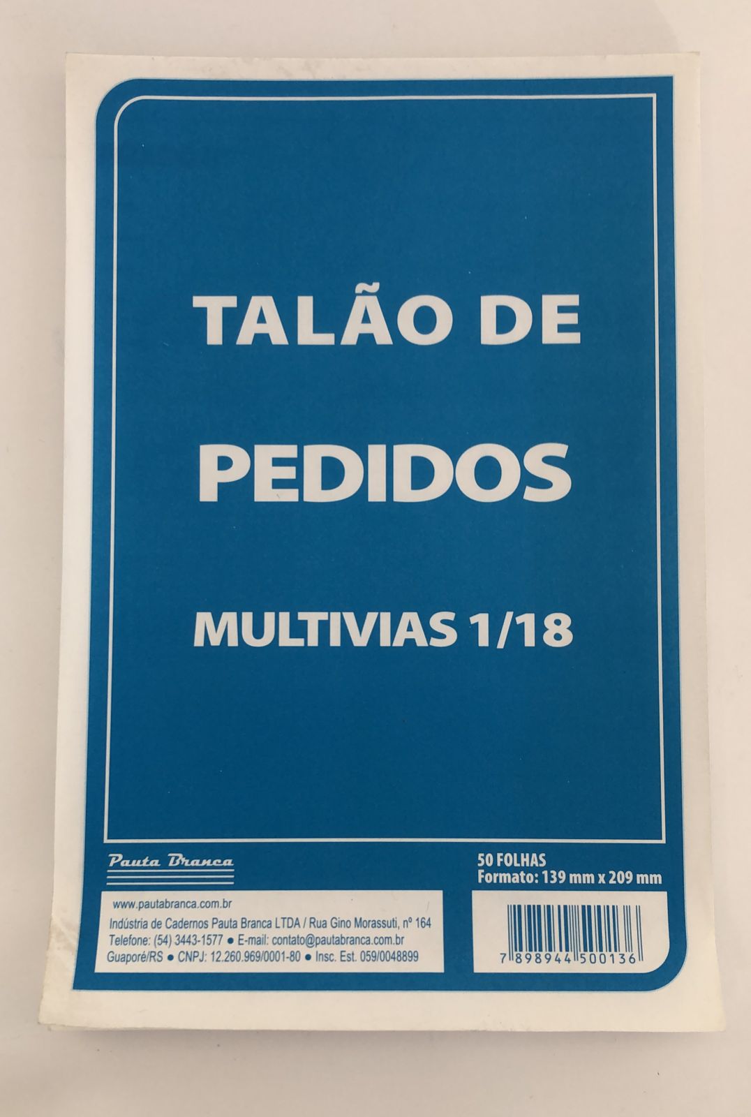 TALAO DE PEDIDO